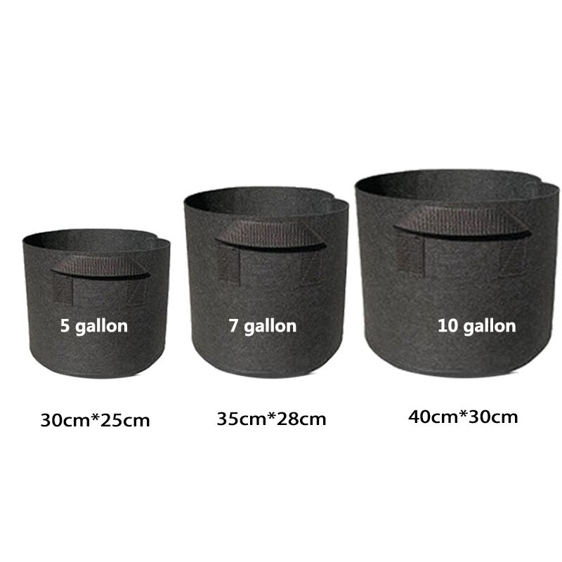 2 3 5 10 gallon Növénytermesztő táskák Kerti szerszámok Fabric Pot Jardim Otthoni Kertészet Virágok Növénytermesztés Grow