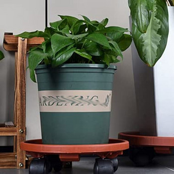 Φυτοανθεκτικό βαρέως τύπου Caddy με ρόδες Rolling Stand Στρογγυλό Planter Rollers Κινητή παλέτα σε γλάστρα