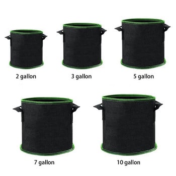 1Pc 2/3/5/10 Gallon Grow Bags Λαχανικά λουλουδιών πατάτας Δοχείο Φύτευσης δέντρου Home Grden Gardening Supplies Φυτεύοντας γλάστρες