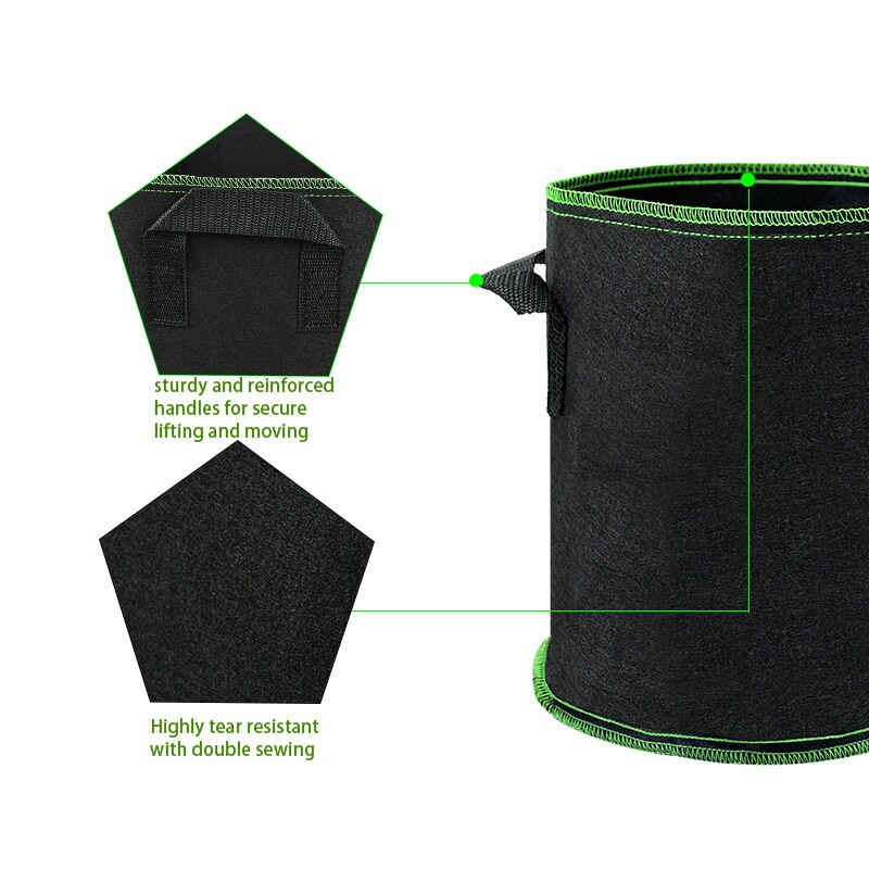 1db 2/3/5/10 gallon termesztő zsákok Zöldség burgonya virág növény Faültetési konténer Otthon Grden Kertészeti kellékek Ültető cserepek