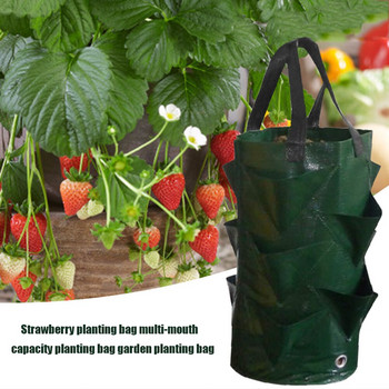 Τσάντα Φύτευσης Κήπου Τσάντα Φύτευσης Φράουλα Τσάντα Πολύστομα Κάθετη Λουλούδι Βότανο Ντομάτα Κρεμαστή τσάντα φυτευτή για κήπο