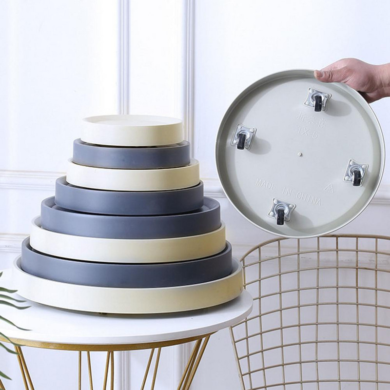 Vetőcserep tálca Korrózióálló PP Könnyen tisztítható Vastag Mobil csereptálca Virágcserep tálca beltéri használatra