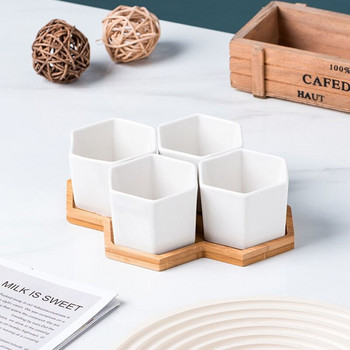 Creative Plant Saucer Multifunction Planter Bamboo Wooden Tray Flower Plant Pot Tray Gardening Προμήθειες σουβέρ για οικιακό γραφείο