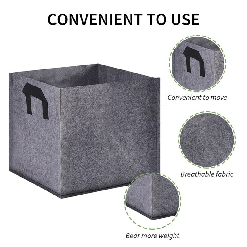 Saci de cultivare a legumelor Ghivece din țesătură pentru aerare cu mânere pentru plante de flori, plantare înălțată, pat de grădină, jardinier de roșii pentru cartofi