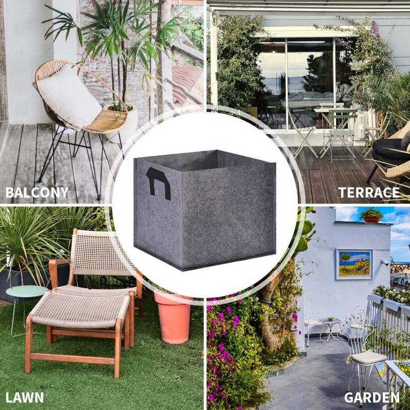 Saci de cultivare a legumelor Ghivece din țesătură pentru aerare cu mânere pentru plante de flori, plantare înălțată, pat de grădină, jardinier de roșii pentru cartofi