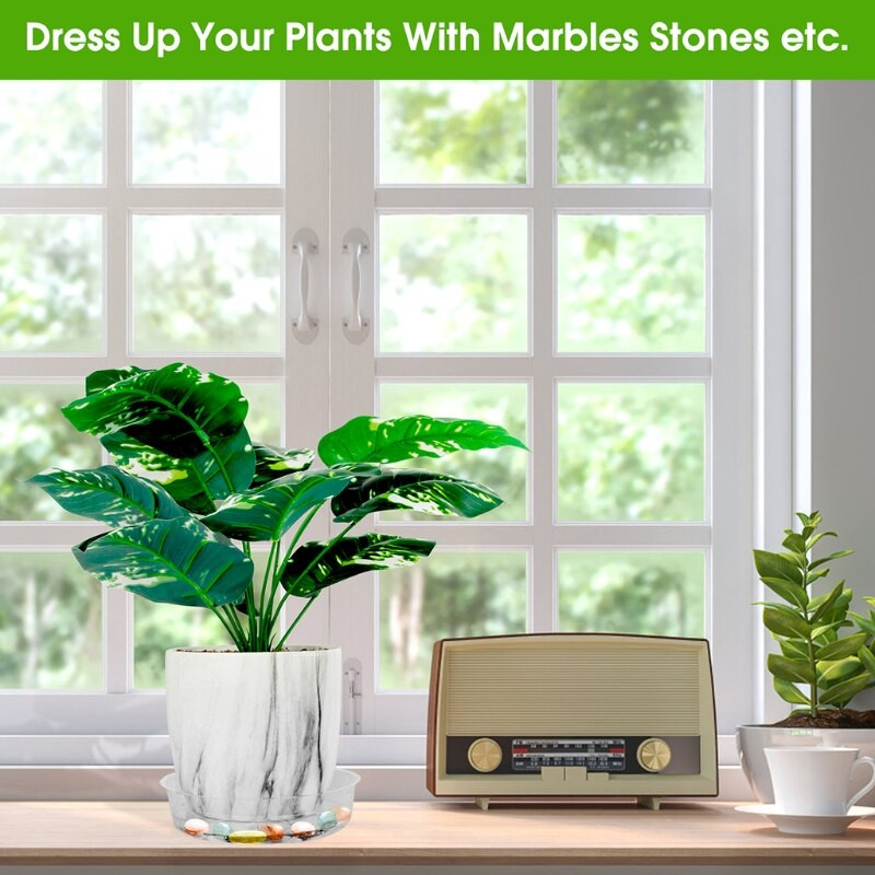 8/20db kerti növény csészealj csepegtető tálca kerek virágcserép alap műanyag átlátszó snack tároló asztali szemetes tároló 6/8/10/12 hüvelyk