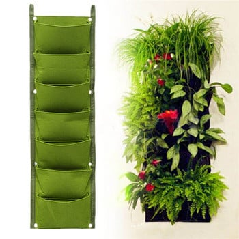 6/7/12 Pockets Wall Hanging Planter Green Grow Bags Planter Vertical Garden Vegetable Living Garden Bag Seedling Growing Bag Pot