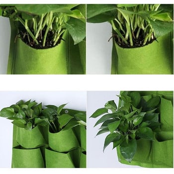 6/7/12 Pockets Wall Hanging Planter Green Grow Bags Planter Vertical Garden Vegetable Living Garden Bag Seedling Growing Bag Pot