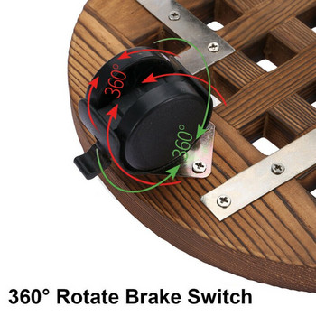 Подвижна кръгла дървена стойка за растения с колело за саксия за цветя Количка за преместване 14-инчови универсални колела Поставка за саксия за цветя Декорация на дома Ново