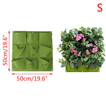 9/18 Hanging Green Grow Bag Pockets Planter Vertical Garden Vegetable Garden Bag Planner Growing bags Flowers Supplement