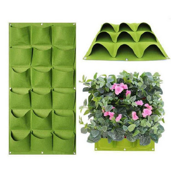 6-72 τσέπες κρεμαστά Green Grow Bag Planter Vertical Garden Vegetable Living Garden Bag Planter Growing bags Flowers Supply