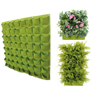 6-72 τσέπες κρεμαστά Green Grow Bag Planter Vertical Garden Vegetable Living Garden Bag Planter Growing bags Flowers Supply