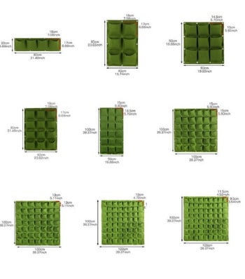 6-72 джоба Висяща зелена чанта за отглеждане Вертикална градинска зеленчукова жива градинска чанта за сеялка Чанти за отглеждане на цветя Доставка