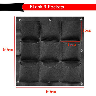 6-72 kišenės Kabantys žalių auginimo maišelių sodintuvas Vertikalus sodo daržovių gyvenamasis sodo maišelis sodintuvas Auginimo maišeliai Gėlės tiekimas