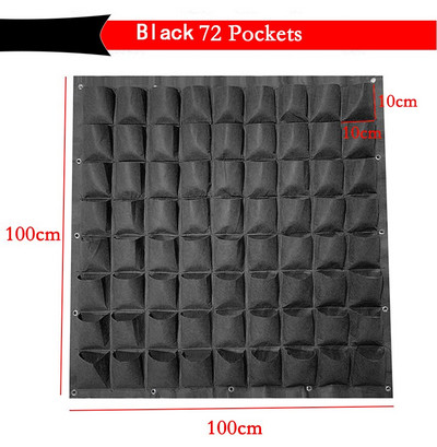 6-72 kišenės Kabantys žalių auginimo maišelių sodintuvas Vertikalus sodo daržovių gyvenamasis sodo maišelis sodintuvas Auginimo maišeliai Gėlės tiekimas