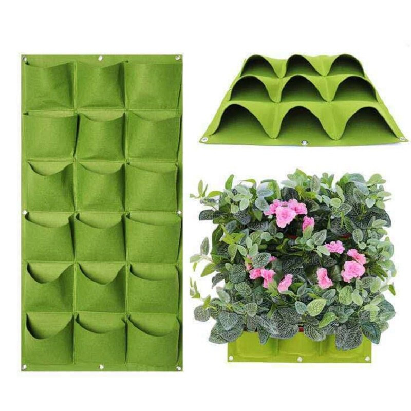 6-72 kišenės Kabantys žalių auginimo maišelių sodintuvas Vertikalus sodo daržovių gyvenamasis sodo maišelis sodintuvas Auginimo maišeliai Gėlės tiekimas