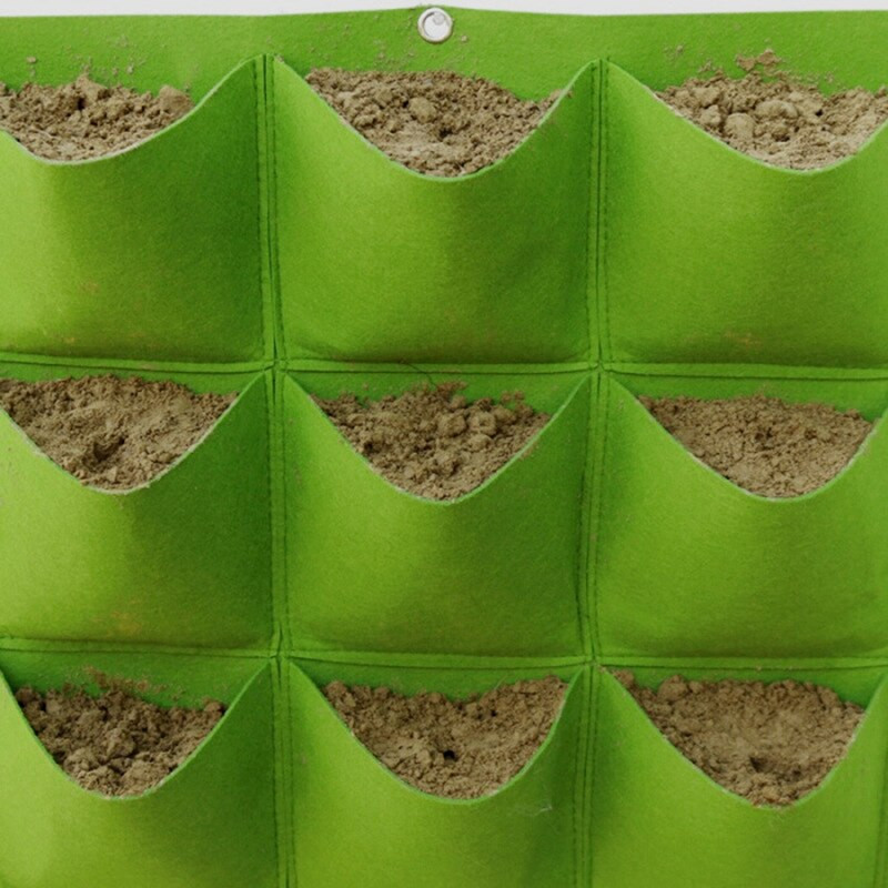 6-72 kišenės Kabantys žalių auginimo maišelių sodintuvas Vertikalus sodo daržovių gyvenamasis sodo maišelis sodintuvas Auginimo maišeliai Gėlės tiekimas