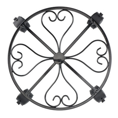 Suport pentru plante cu roți, ghiveci de grădină de fier rezistent, cărucior pentru plante în ghiveci cu blocare