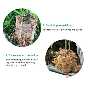 100 бр. Нетъкани саксии за разсад Екологични чанти за отглеждане на разсадници Торбичка от плат Плат за засаждане Различни размери Биоразградими