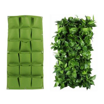 2/4/6/9/18/36/64/81 Τσέπες Green Grow Bags Planter Vertical Garden Ζωντανά λαχανικά σπορόφυτα στον τοίχο Σακούλες καλλιέργειας φυτών