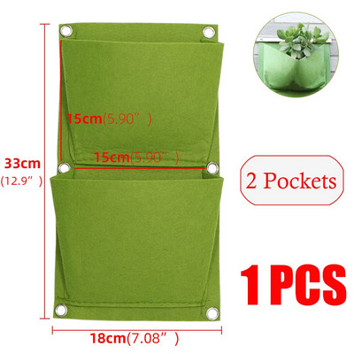 2/4/6/9/18/36/64/81 buzunare saci de cultivare verzi jardinieră verticală de grădină de legume răsaduri agățate pe perete saci de creștere a plantelor
