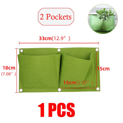 2/4/6/9/18/36/64/81 buzunare saci de cultivare verzi jardinieră verticală de grădină de legume răsaduri agățate pe perete saci de creștere a plantelor