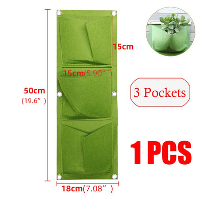 2/4/6/9/18/36/64/81 buzunare saci de cultivare verzi jardinieră verticală de grădină de legume răsaduri agățate pe perete saci de creștere a plantelor