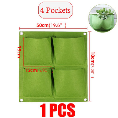 2/4/6/9/18/36/64/81 buzunare saci de cultivare verzi jardinieră verticală de grădină de legume răsaduri agățate pe perete saci de creștere a plantelor