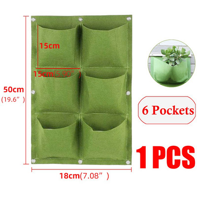2/4/6/9/18/36/64/81 buzunare saci de cultivare verzi jardinieră verticală de grădină de legume răsaduri agățate pe perete saci de creștere a plantelor