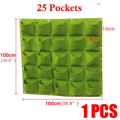 2/4/6/9/18/36/64/81 buzunare saci de cultivare verzi jardinieră verticală de grădină de legume răsaduri agățate pe perete saci de creștere a plantelor