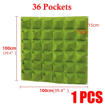 2/4/6/9/18/36/64/81 buzunare saci de cultivare verzi jardinieră verticală de grădină de legume răsaduri agățate pe perete saci de creștere a plantelor