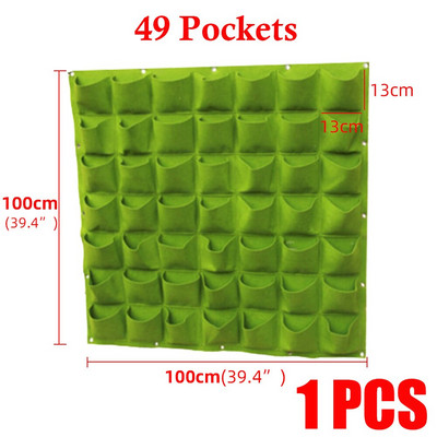 2/4/6/9/18/36/64/81 buzunare saci de cultivare verzi jardinieră verticală de grădină de legume răsaduri agățate pe perete saci de creștere a plantelor