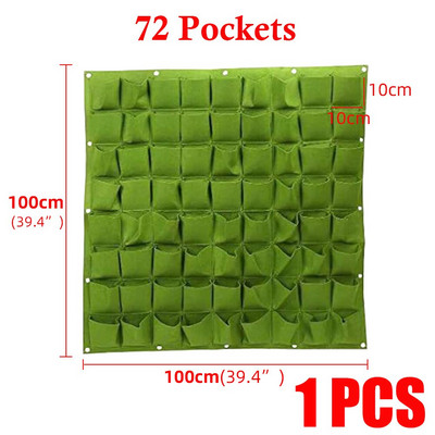 2/4/6/9/18/36/64/81 buzunare saci de cultivare verzi jardinieră verticală de grădină de legume răsaduri agățate pe perete saci de creștere a plantelor