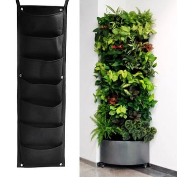 6/7/12 Pockets Wall Hanging Planter Green Grow Bags Planter Vertical Garden Vegetable Living Garden Bag Seedling Growing Bag Pot