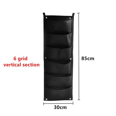 Jardinieră cu 6/7/12 buzunare, agățat pe perete, saci de cultivare verzi, jardinieră verticală de grădină, legume de viață, sac de grădină pentru răsaduri, sac de creștere, oală