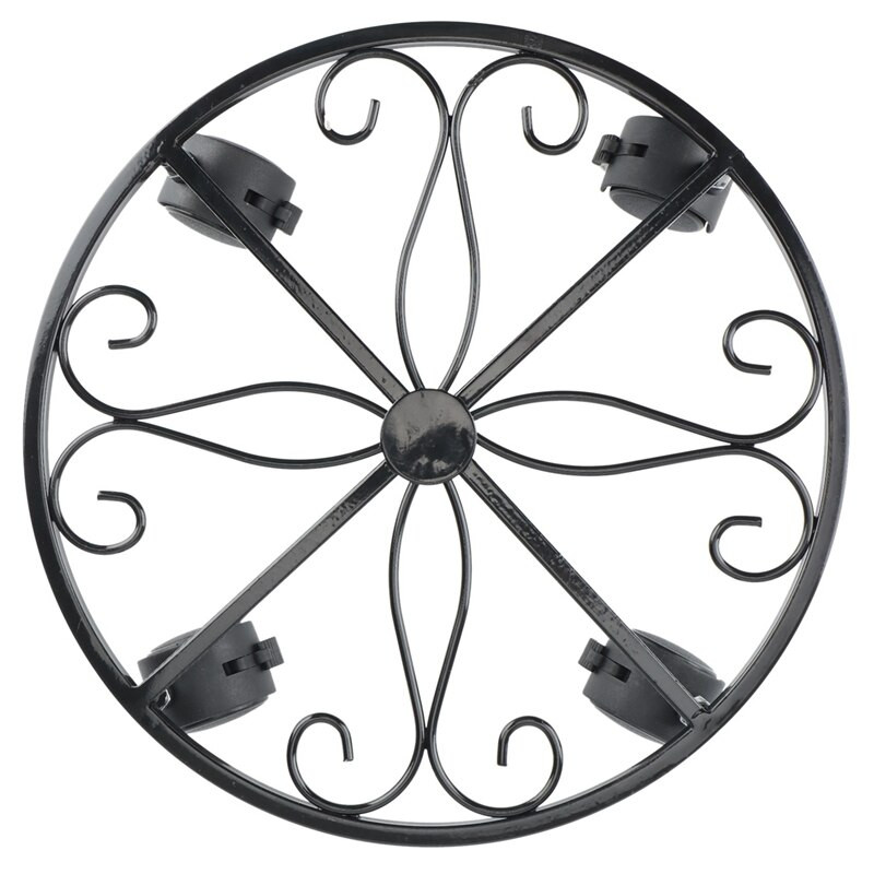 Plant Caddy su ratukais susukamas augalų stovas, tvirtas geležinis sodo gėlių vazonas, vazoninis augalas su užraktu