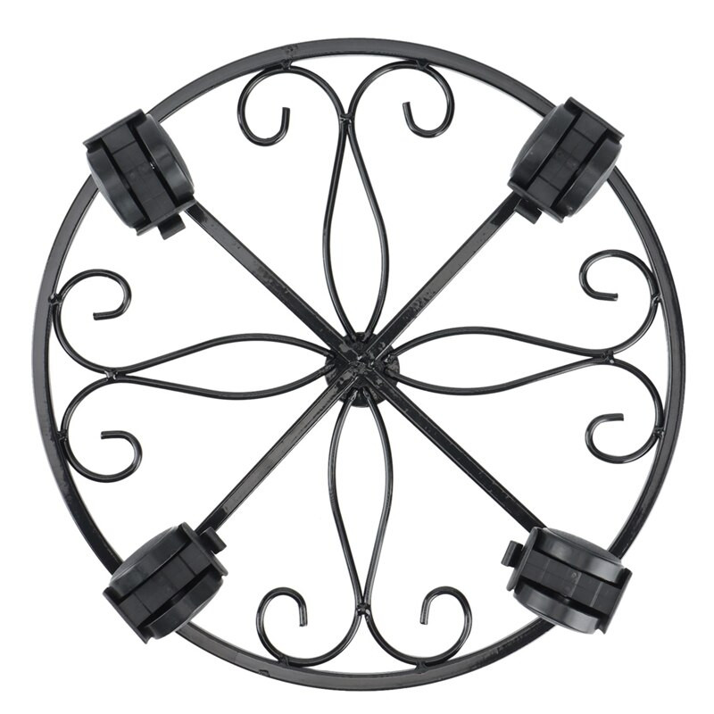 Plant Caddy su ratukais susukamas augalų stovas, tvirtas geležinis sodo gėlių vazonas, vazoninis augalas su užraktu