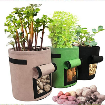 3 μεγέθη Plant Grow Bag Home Garden Potato Pot Grow Container Bag Greenhouse Τσάντα λαχανικών Ενυδατική jardin Κάθετη Τσάντα κήπου