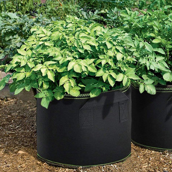 1/3/5/7/10 γαλόνι Fabric Plant Flower Grow Bags Garden Vegetable Jardin Potato Strawberry Home with Handles Pots Εργαλεία κήπου