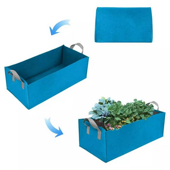 Fabric Grow Bag Garden Bed Square Felt Garden Flower Vegetable Planter Pot with Handles planting bag