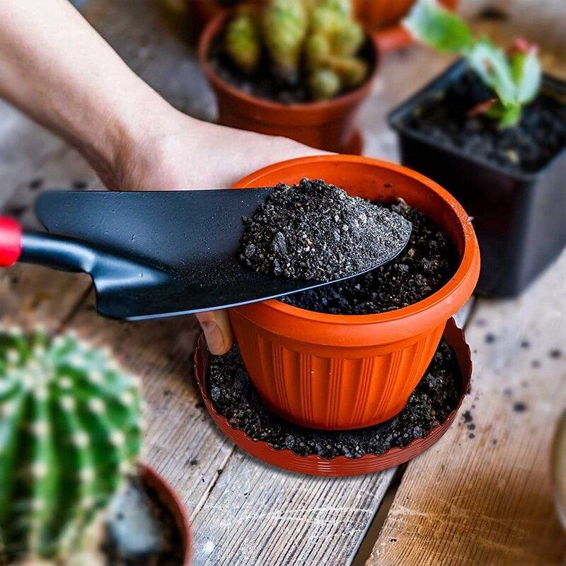 Praktikus növényi csészealj, 6 csomagos tartós műanyag növényi tálca, növényi vízgyűjtő tálca, virágcserepes csészealj bel- és kültéri használatra