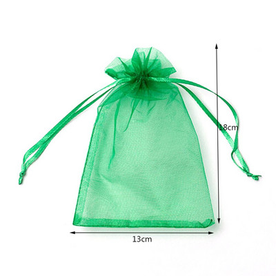 100 bucăți saci de protecție pentru fructe de struguri împotriva insectelor, grădina anti-păsări, pungă de plasă cu șnur, ambalaj pentru cadouri de bomboane