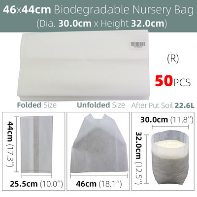 100 vnt Šiltnamio efektą sukeliančių sodinukų auginimo maišelių audinys augalams Biologiškai skaidus neaustiniai daigynų krepšiai Vazonai Ekologiškas vėdinimas