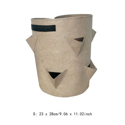 Grădină în aer liber sac de cultivare căpșuni flori verticală ierburi pungă rădăcină respirabil legume rotunde ghiveci reutilizabil jardinier D30