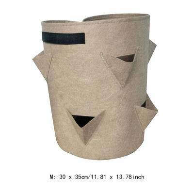 Grădină în aer liber sac de cultivare căpșuni flori verticală ierburi pungă rădăcină respirabil legume rotunde ghiveci reutilizabil jardinier D30