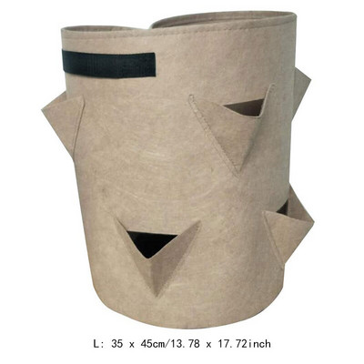 Grădină în aer liber sac de cultivare căpșuni flori verticală ierburi pungă rădăcină respirabil legume rotunde ghiveci reutilizabil jardinier D30