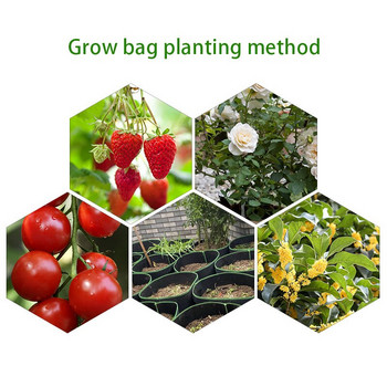 2/3/4/7/10 Gallon Breathable Plant Grow Bag Garden Vegetable Flower Plant Tree Pots Μαύρες Πυκνωτικές θήκες φυτών Εργαλεία κηπουρικής