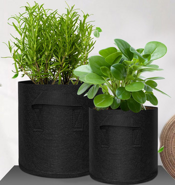 1 τεμ. 1/2/3/5/7/10/15 γαλόνι Fabric Root Pots Smart Plant Grow Pot Bags Home Gardening Plant Flower Vegetable Planter Container