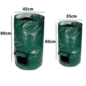 AMKOY Organic Waste Kitchen Garden Yard Compost Bag Environmental PE Cloth Planter Kitchen Waste Disposal Organic Compost Bag