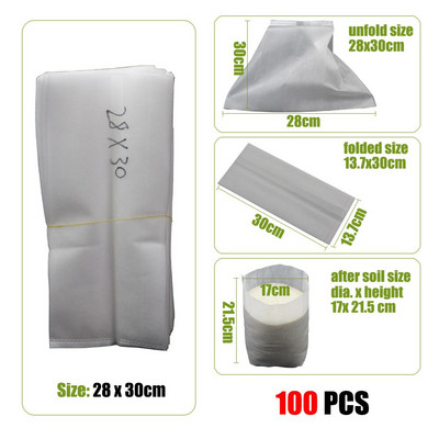 MUCIAKIE 100/50 bucăți saci îngroșați de pepinieră țesături degradabile nețesute saci de creștere agricultura grădină ghivece saci de copaci
